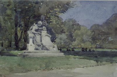View in the Luxembourg Gardens, Paris by Robert Weir Allan